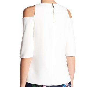 Ted Baker Careo Cold Shoulder Top Zipper Sz 2 NWOT